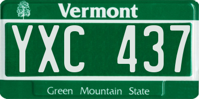VT license plate YXC437