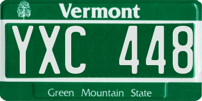 VT license plate YXC448