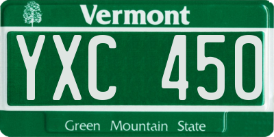 VT license plate YXC450