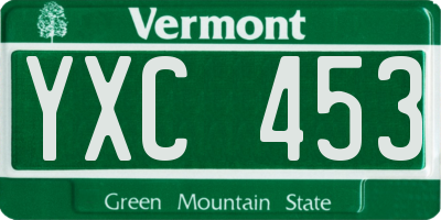 VT license plate YXC453