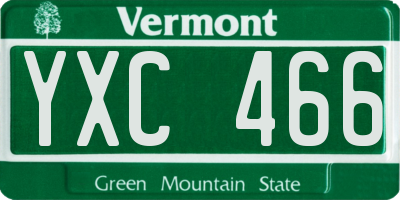 VT license plate YXC466