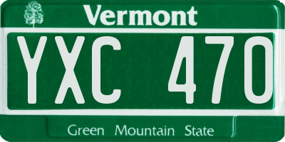 VT license plate YXC470