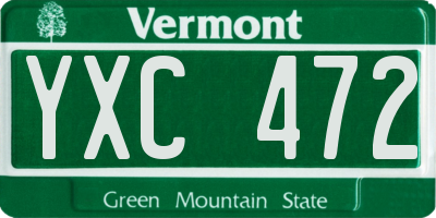 VT license plate YXC472