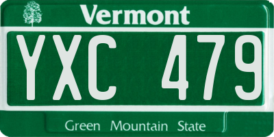VT license plate YXC479
