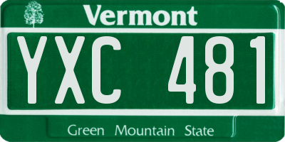 VT license plate YXC481