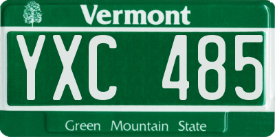 VT license plate YXC485