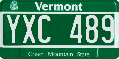 VT license plate YXC489