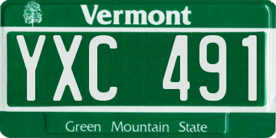 VT license plate YXC491