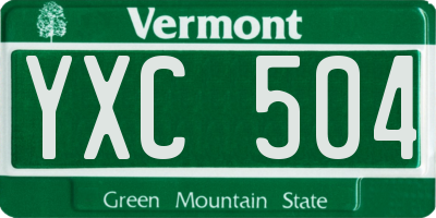 VT license plate YXC504