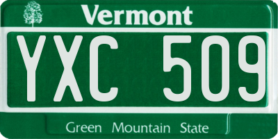 VT license plate YXC509