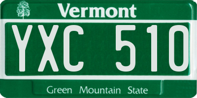 VT license plate YXC510