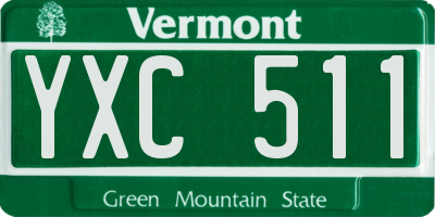 VT license plate YXC511