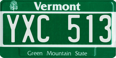 VT license plate YXC513
