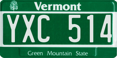 VT license plate YXC514