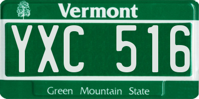 VT license plate YXC516