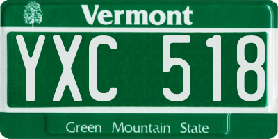 VT license plate YXC518