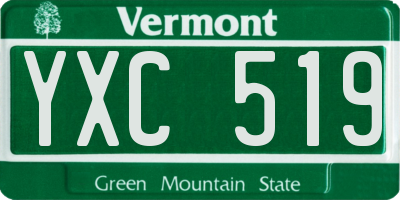 VT license plate YXC519
