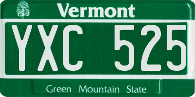 VT license plate YXC525