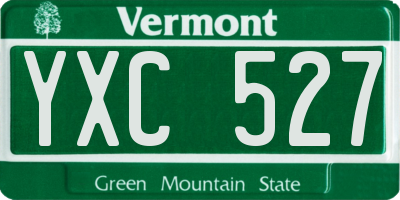 VT license plate YXC527