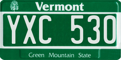 VT license plate YXC530