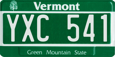 VT license plate YXC541
