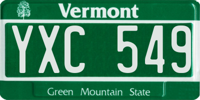 VT license plate YXC549