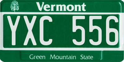 VT license plate YXC556