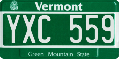 VT license plate YXC559