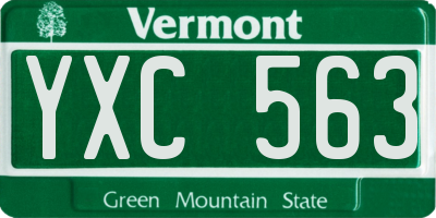 VT license plate YXC563