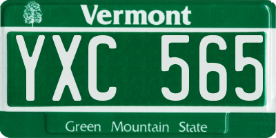 VT license plate YXC565