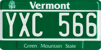 VT license plate YXC566