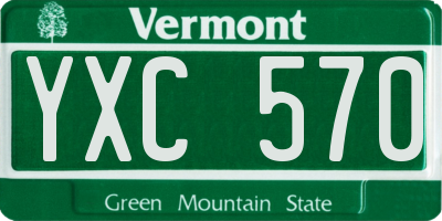 VT license plate YXC570
