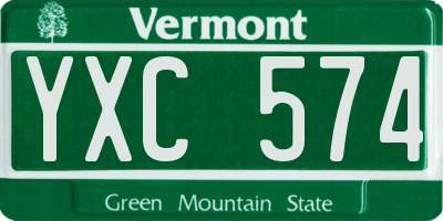 VT license plate YXC574