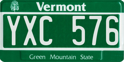 VT license plate YXC576