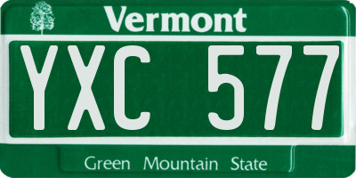 VT license plate YXC577