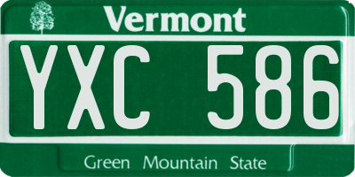 VT license plate YXC586