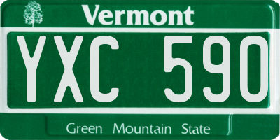 VT license plate YXC590