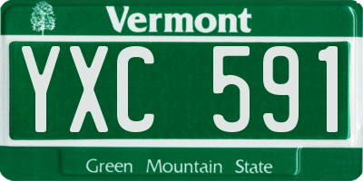 VT license plate YXC591