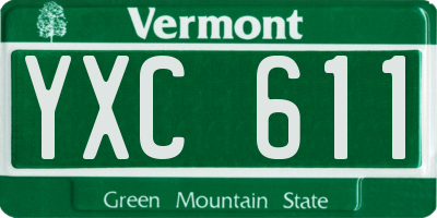 VT license plate YXC611