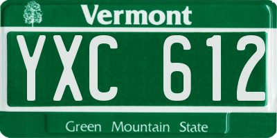 VT license plate YXC612