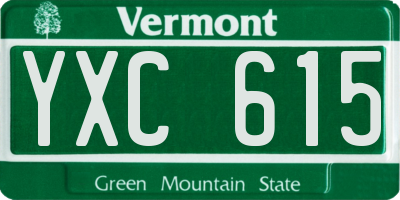 VT license plate YXC615