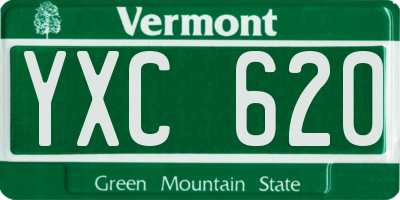 VT license plate YXC620