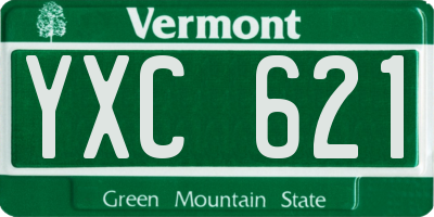 VT license plate YXC621
