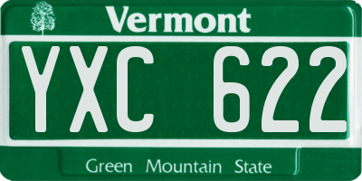 VT license plate YXC622