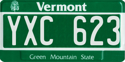 VT license plate YXC623