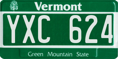 VT license plate YXC624