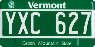 VT license plate YXC627