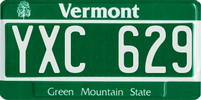 VT license plate YXC629