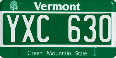 VT license plate YXC630