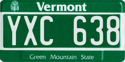 VT license plate YXC638